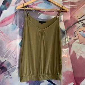 EXPRESS Tank Olive Green with Gold Studs M